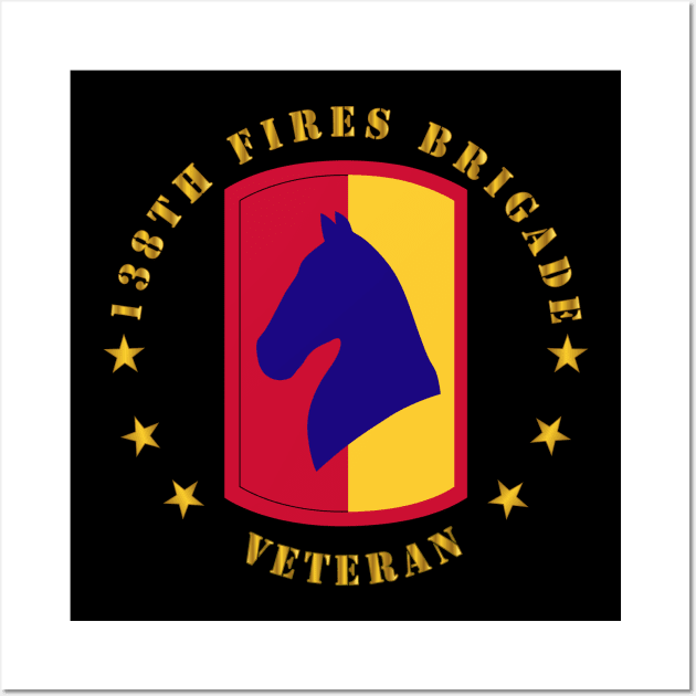 138th Fires Bde SSI - Veteran wo BackGrd Wall Art by twix123844